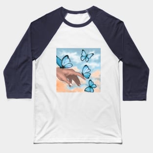 Butterflies and sky Baseball T-Shirt